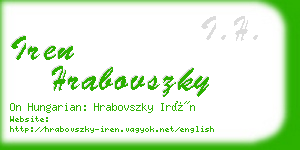 iren hrabovszky business card
